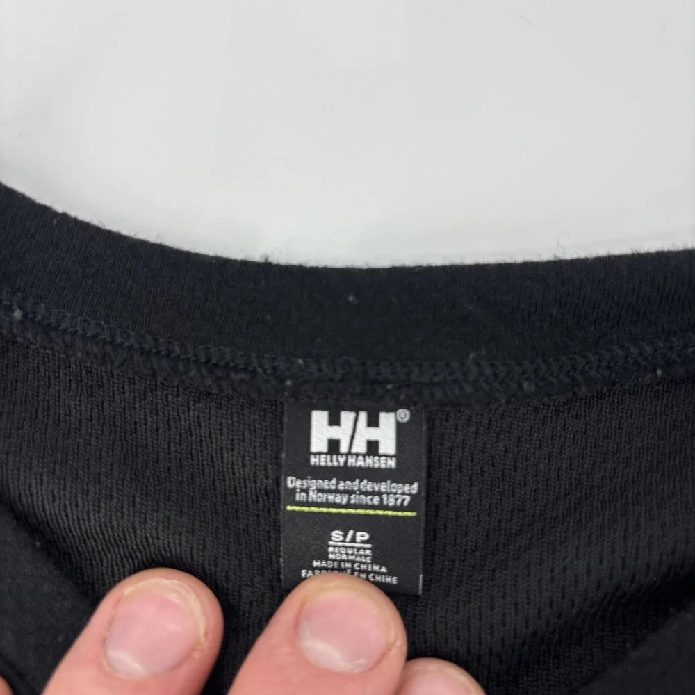 Helly Hansen‎ Lifa Merino Wool Crew Neck Mens Small Base Layer Shirt Black